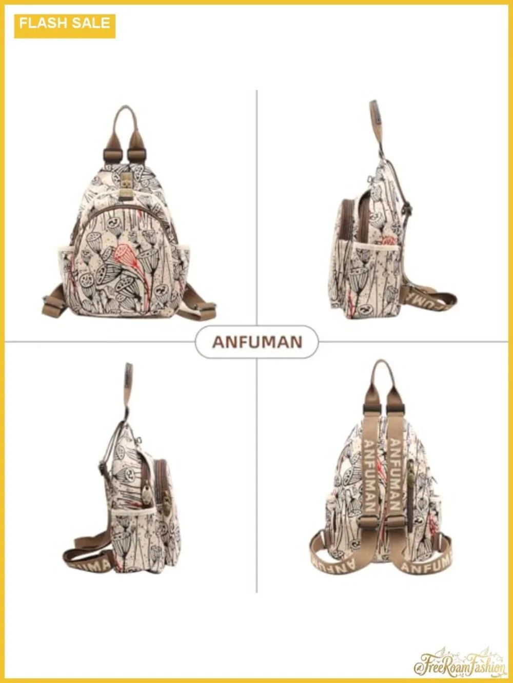 Waterproof Oxford Cloth Mini Backpack with Anti-Theft Design for Travel